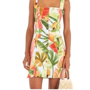 FARM RIO Blue Cashew Linen mini Sundress NWT’s sz S